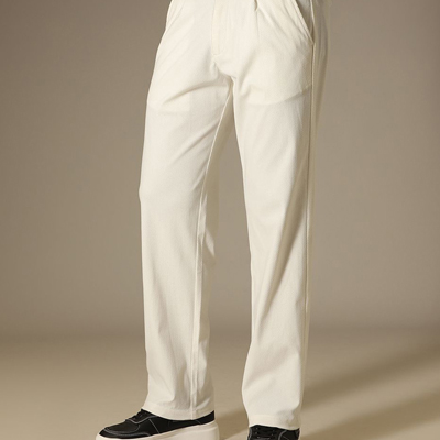 Men Slim Fit Solid Formal Trousers
