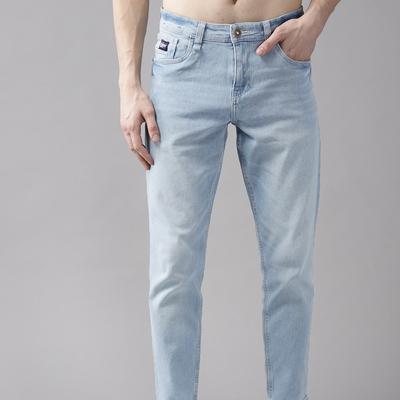 Men Slim Fit Solid Formal Trousers